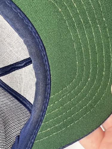 Vintage 81 Hat Cap Snap Back Blue Mesh Trucker Felt Numbers 80s Rare - Picture 7 of 8