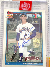2019 TOPPS ARCHIVES SIGNATURE SERIES MIKE LIEBERTHAL 29/99