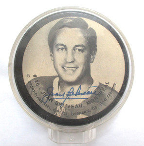 1991 Sport-Flash Jean Beliveau Autographed Puck w/ COA Montreal Canadiens HOF