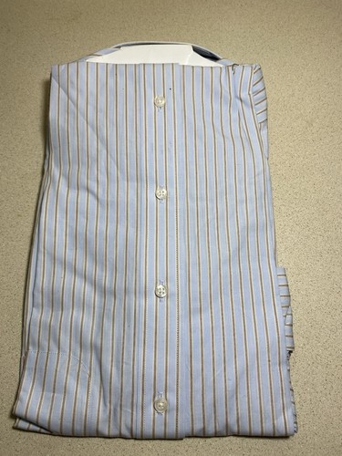 Saks Fifth Avenue Dress Shirt Collection Mens 17.5 32/33 100% Cotton - Picture 7 of 7