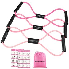 "Figure 8 Resistance Bands Set of 3 for Arm and Shoulder Workout"