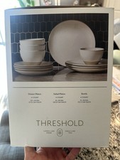 Threshold 12-Piece Stoneware Dinner Set White...