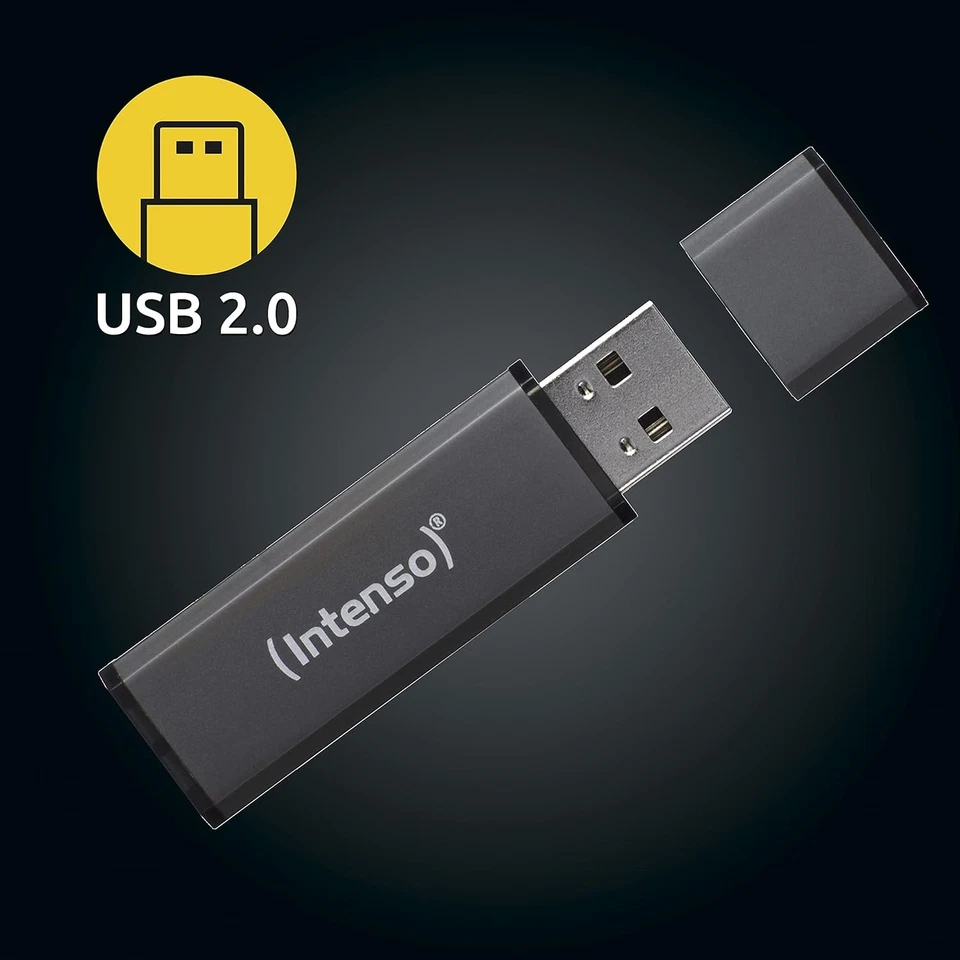 Intenso Alu Line - Flash Drive 8 GB - USB 2.0 Anthracita - Image 3 of 4