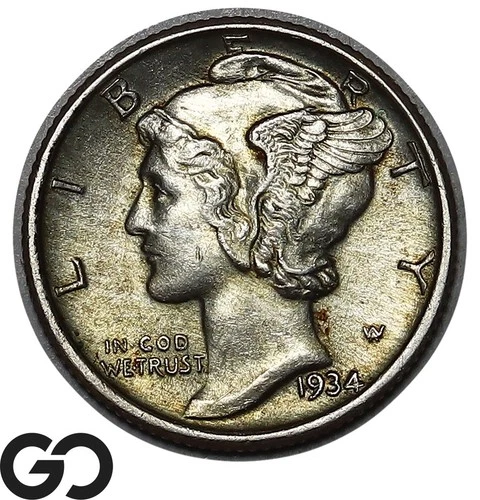 1934 Mercury Dime, Choice BU++