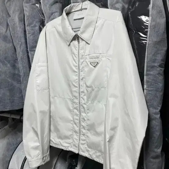 Prada White Nylon Jacket - Size 50, Authentic thumbnail 5