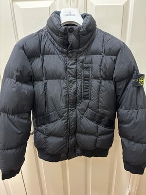 AUTH STONE ISLAND CRINKLE REPS NY DOWN PUFFER JACKET BLACK (SIZE MEDIUM)