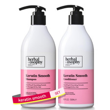 Keratin Shampoo  Conditioner Set, Nourishing  Moisturizing Formula for Damaged