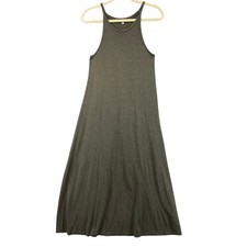 Madewell Maxi Dress Womens S Olive Green Tank High Neck Sleeveless A-Line