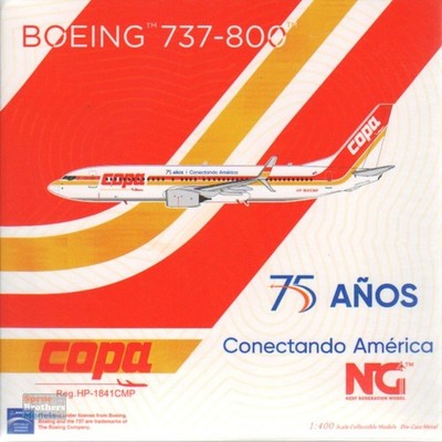 NGM58165 1:400 NG Model Copa Airlines B737-800(S) Reg #HP-1841CMP '75 Anos'