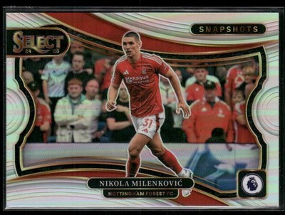 Nikola Milenkovic 2024 Panini Select Premier League Snapshots Nottingham Forest