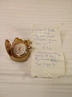 Antique Elgin Gold Plated Pocket Watch Working crack in crystal W/History. B4