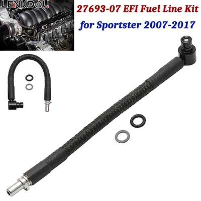 27693-07 Black EFI Fuel Line For Harley Sportster XL883 XL1200 2007-2022 XL50 - Bild 1 von 4