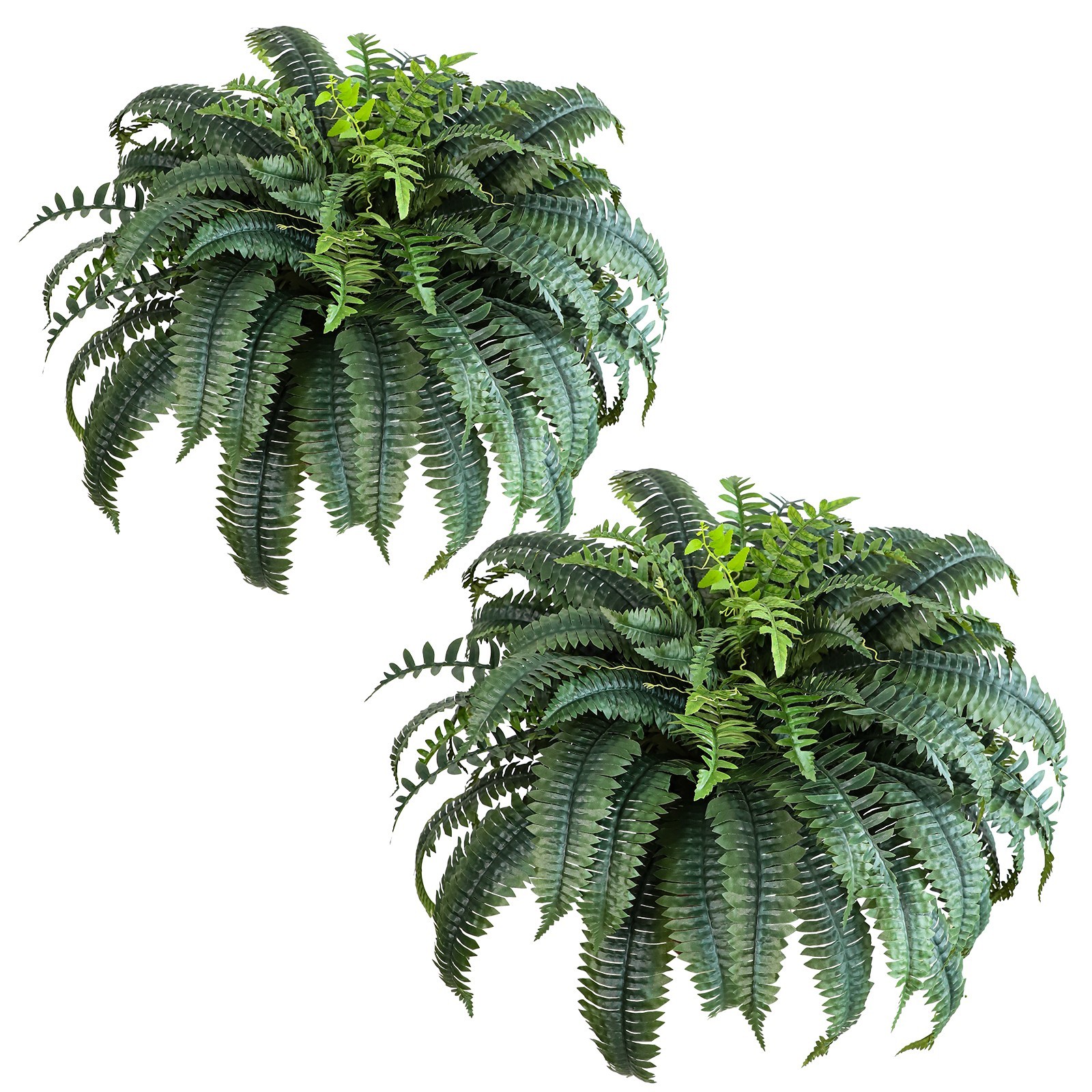 48" Artificial  88 Fronds Fern Plant for Outdoor Indoor Use(Set of 2)