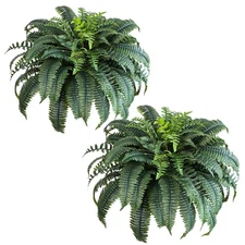 48" Artificial  88 Fronds Fern Plant for Outdoor Indoor Use(Set of 2)