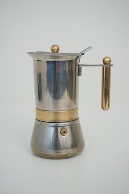 VEV Vigano Espressokocher Vespress Gold Edelstahl  INOX 18/10 Made in Italy