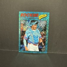 2026 Topps Heritage Hunter Goodman #346 Chrome Light Blue Sparkle - Rockies