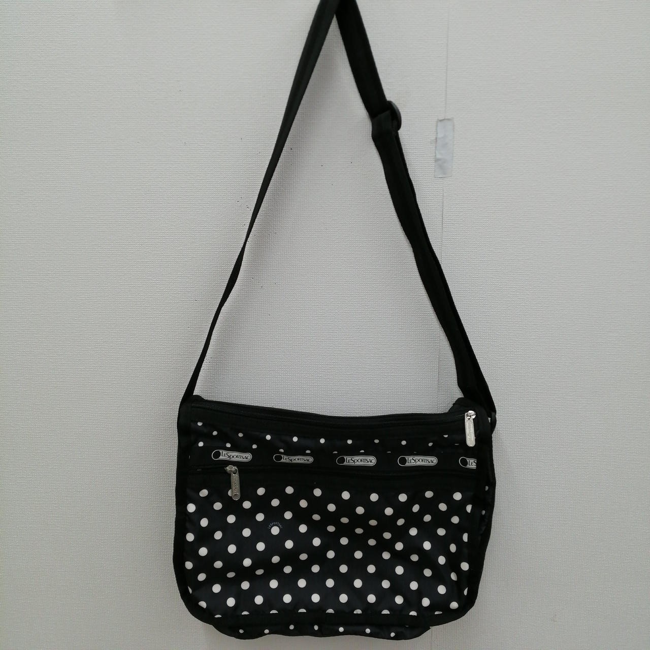 Double Zip Shoulder Bag Model Dot Pattern LESPORT… - image 1