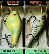 2 Rapala OTTS Garage OG Series Slim 6 OGS06 Crankbait Lures COOSA CRAW/ROOTBEER