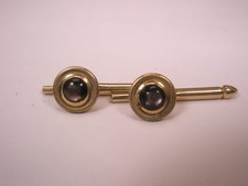 SINGLES 2 5/16" Gray MOP Round Vintage SWANK Formal Tux Prom Shirt Stud c2045