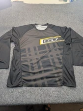 GT Bicycles Jersey Mens 2XL Long Sleeve Black Gray Yellow MTB Cycling Shirt