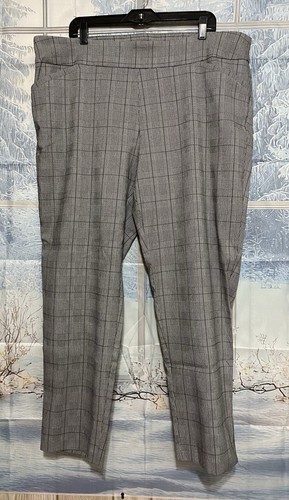 Terra & Sky karierte Hose Übergröße Größe 2X (20W-22W)
