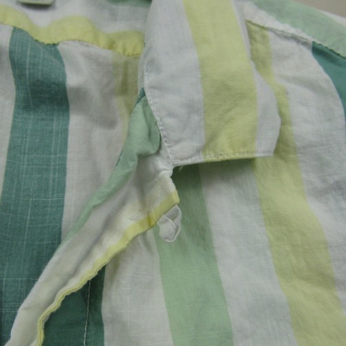 J Crew Shirt Men Large Green Button Up Camp Loop Collar Beach Tropical Hawaiian - Picture 5 of 11