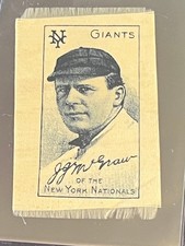 1911 S74 Old Mill Silk-- John McGraw- New York Giants-- ( with back )- vg/vg+