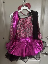 Pink art stone competition Dance Costume Size LC - Kids 10-12
