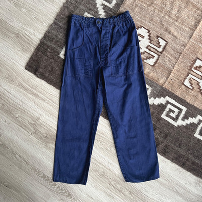 Vintage French German HBT Workwear Pants W32-34 Chore Utility European Crop