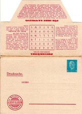 DR, ungebr. 4 Pf. Privatganzsache Drucksache Klappkarte Klickow Berlin