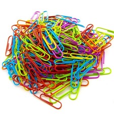 Assorted paper clips rainbow bright