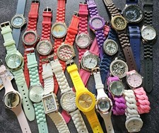 Silicon Band Watch Collection - Lot Of 23 - All Working w New Batteries