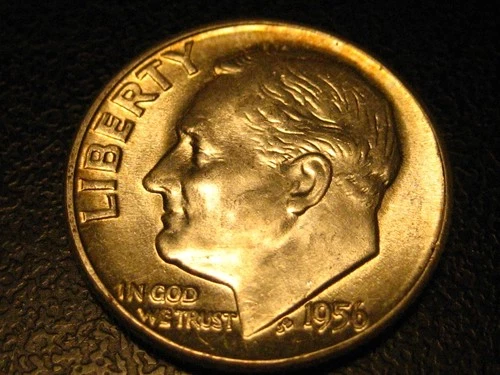 Photo of a 1956-P Roosevelt Dime from an eBay listing that sold on Jul 20, 2026