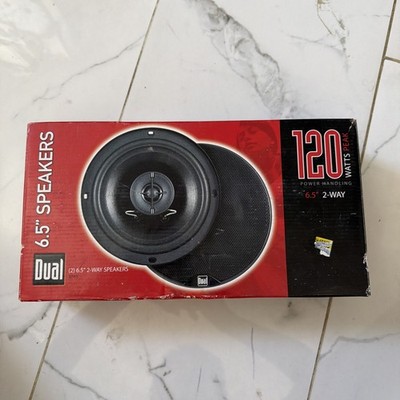 New/Box Dual Electronics XP65 2-Way 6.5  Car Stereo Speakers (Pair) 120 WATTS
