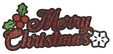 Merry Christmas Title Die Cut Embellishment Scrapbook