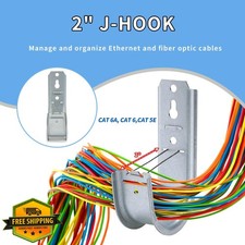 KUAGINZUHE 50 Pack 2" Galvanized Steel Cable J-Hooks Wall Mount Heavy Duty