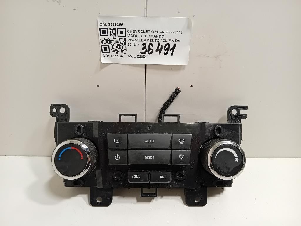 COMANDI CLIMA PER CHEVROLET Orlando 1° Serie 3870578 Z20D1 (10>14)