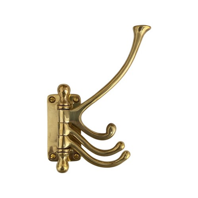 #ad #ad Three Arm Swivel Coat Hook in Polished Brass $37.89