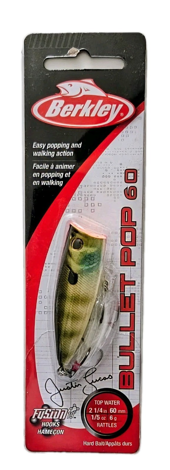 (Set of 5) Berkley Bullet Pop 60 Topwater Poppers 1/5 oz, 2-1/4" 5 Colors In Set - Image 11