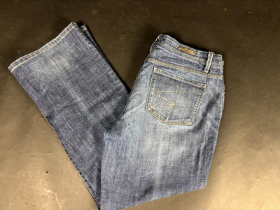 Seven7 Limited Edition Straight Jeans Women's 18 Blue Denim Studded Rhinestone