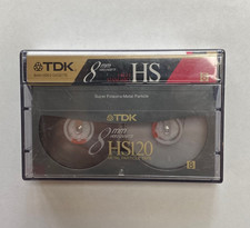 TDK 8mm HS120 VIDEO CASSETTE TAPE USED/RE-RECORDABLE