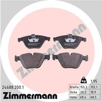 Zimmermann Bremsbelagsatz Scheibenbremse 24688.200.1 FüR F12 F11 F10 F13 BMW F06