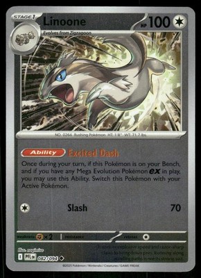 Linoone 082/094 Phantasmal Flames Pokemon Reverse Holo Near Mint