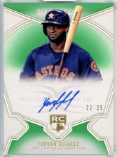 2020 Topps Definitive Collection Yordan Alvarez Rookie on card Auto /25 SP RC