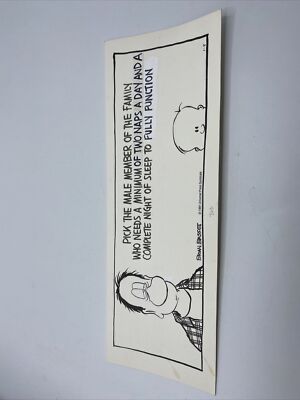 BRIAN BASSET ORIGINAL ADAM PEN INK White Out ART Comic DAILY 1991 Universal BH