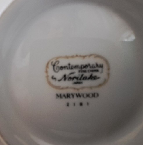 Noritake Fine China MARYWOOD Creamer & Sugar w/Lid 2181 Contemporary Line - Picture 9 of 9
