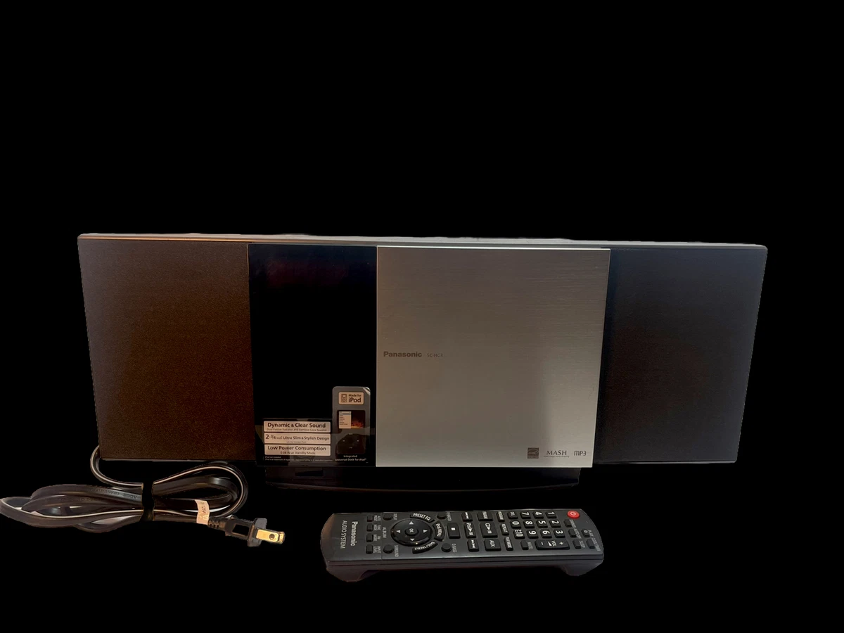 Panasonic SC HC30 Compact Stereo System with Remote Control Good Operation