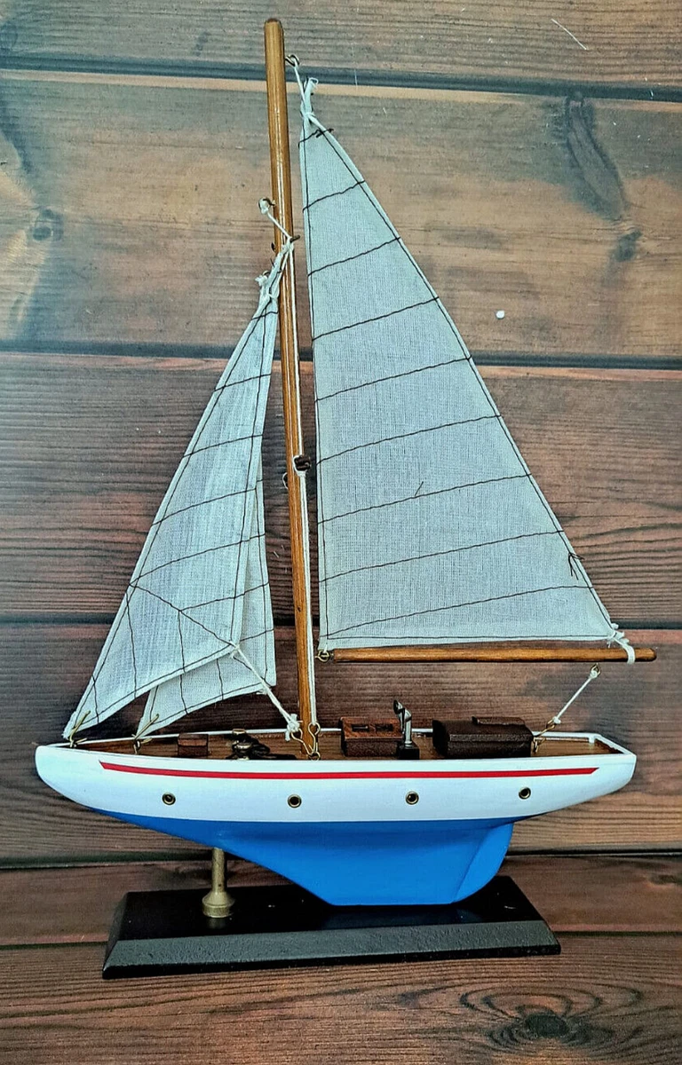 Nave Decorativa A Vela In Legno In Diversi Design – Barca A Vela, Barca A Vela, Barche In Legno – Articolo Decorativo Per Il Bagno – Accessori Da - Foto 7