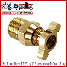 Radiator Style Thread NPT 1/4" Brass petcock Drain Plug
