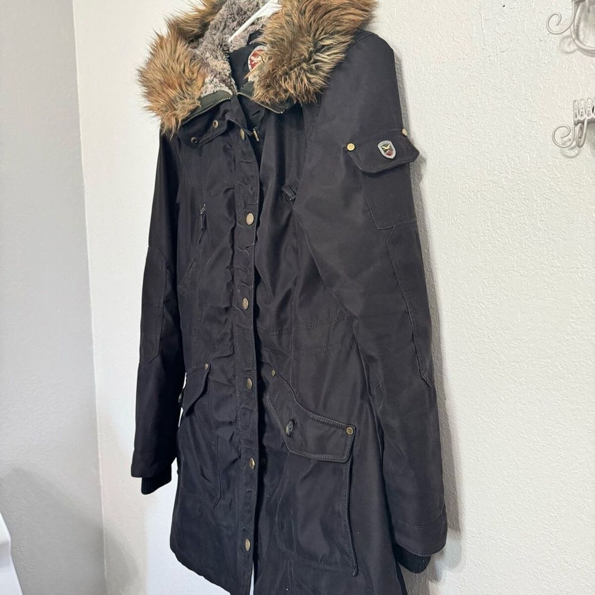 1 Madison Exclusive Collection Womens Sz Medium Black Parka 1 Madison Exclusive Collection Womens Sz Medium Black Parka